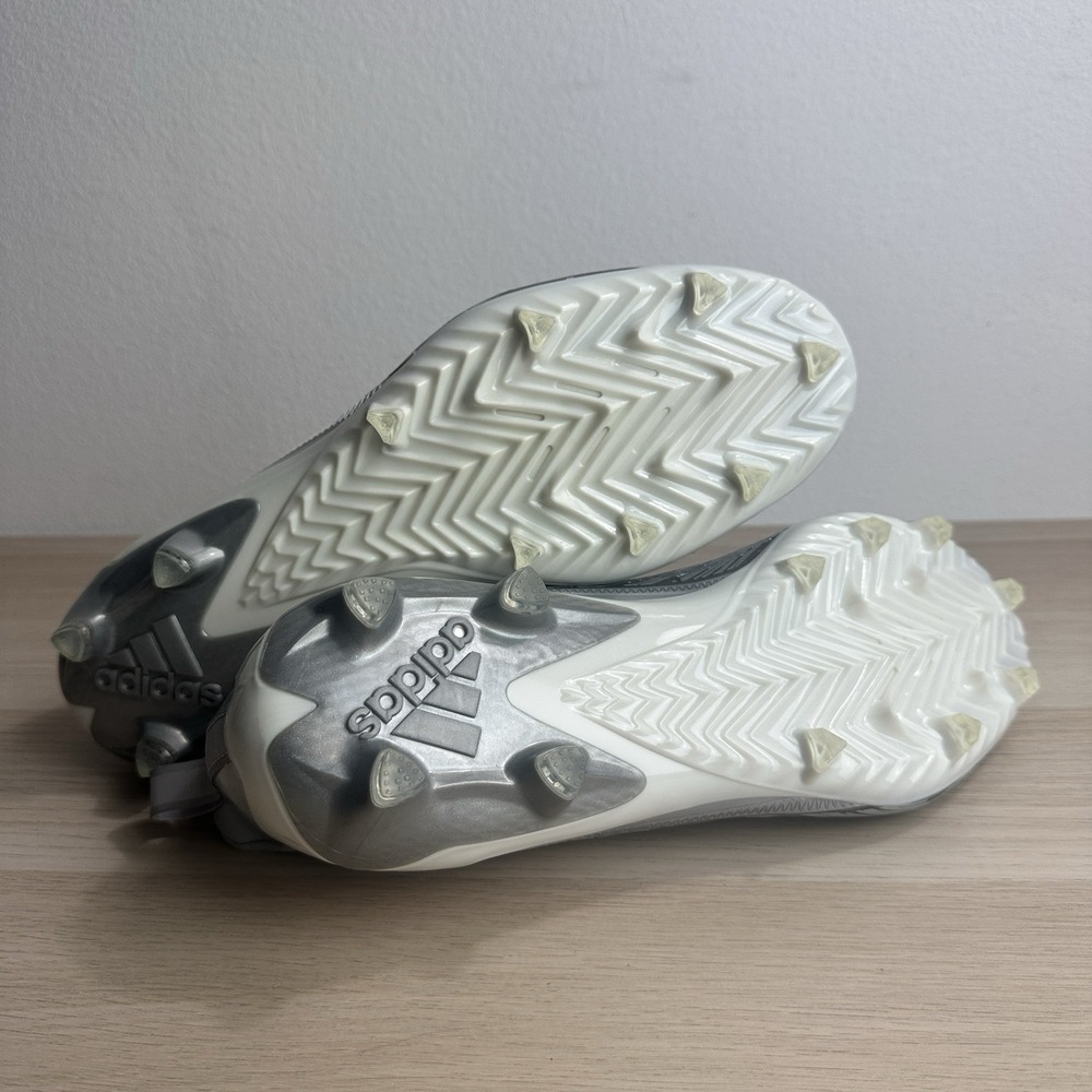 Adidas Adizero Silver Metallic Grey Mens Football Cleats GX5414 Size 12.5 - Picture 5 of 6